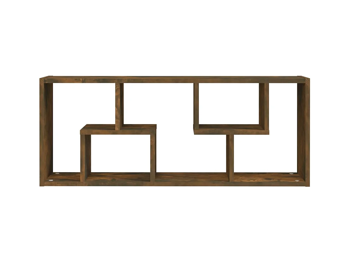 Étagère murale Chêne fumé 36x16x90 cm Bois d'ingénierie