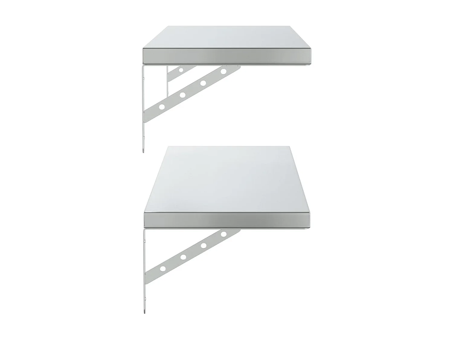 Étagères murales 2 pcs 100x30 cm argenté acier inoxydable