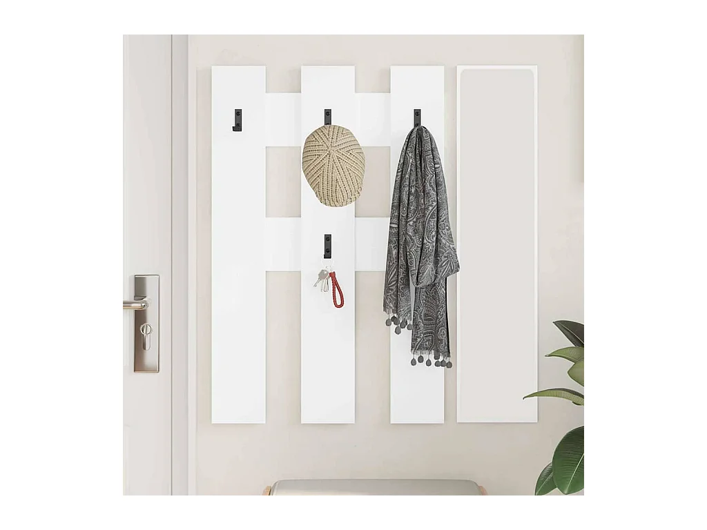 Appendiabiti da parete Bianco 65 x 3 x 100 cm Legno ingegnerizzato