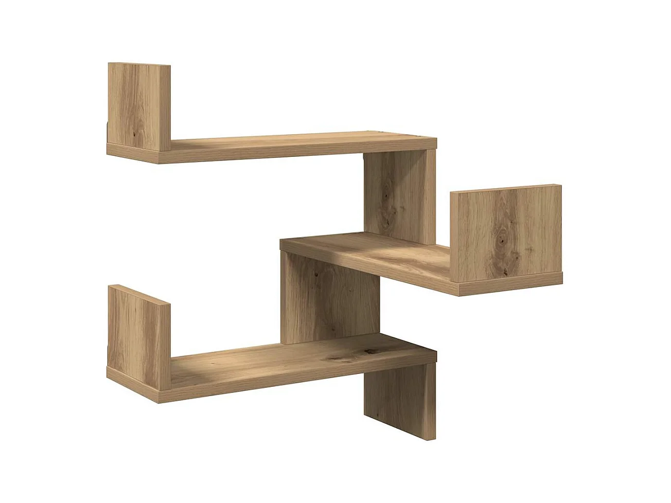 Étagère d'angle murale chêne artisanal 40x40x49,5 cm