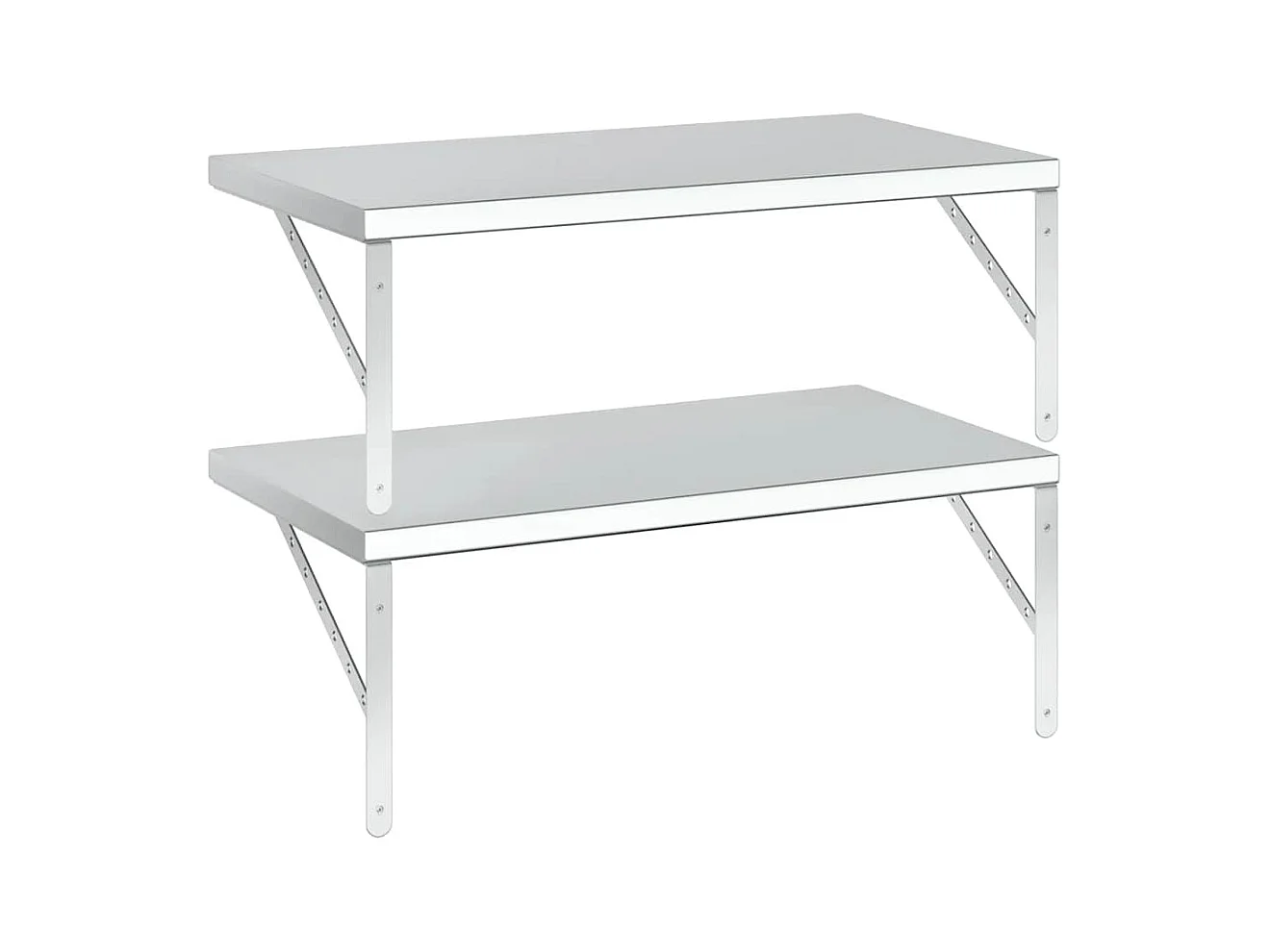 Étagères murales 2 pcs 75x40 cm argenté acier inoxydable