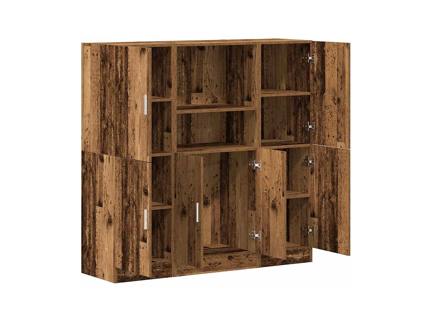 3-teiliges Küchenschrank-Set Altholz