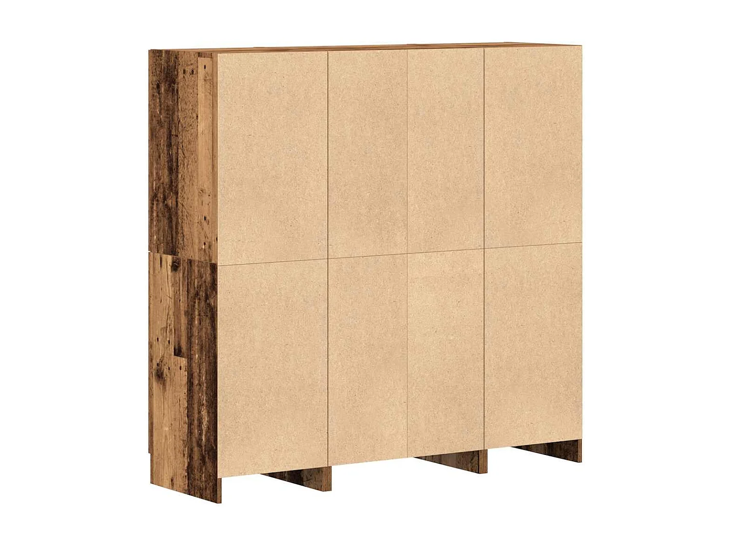 3-teiliges Küchenschrank-Set Altholz