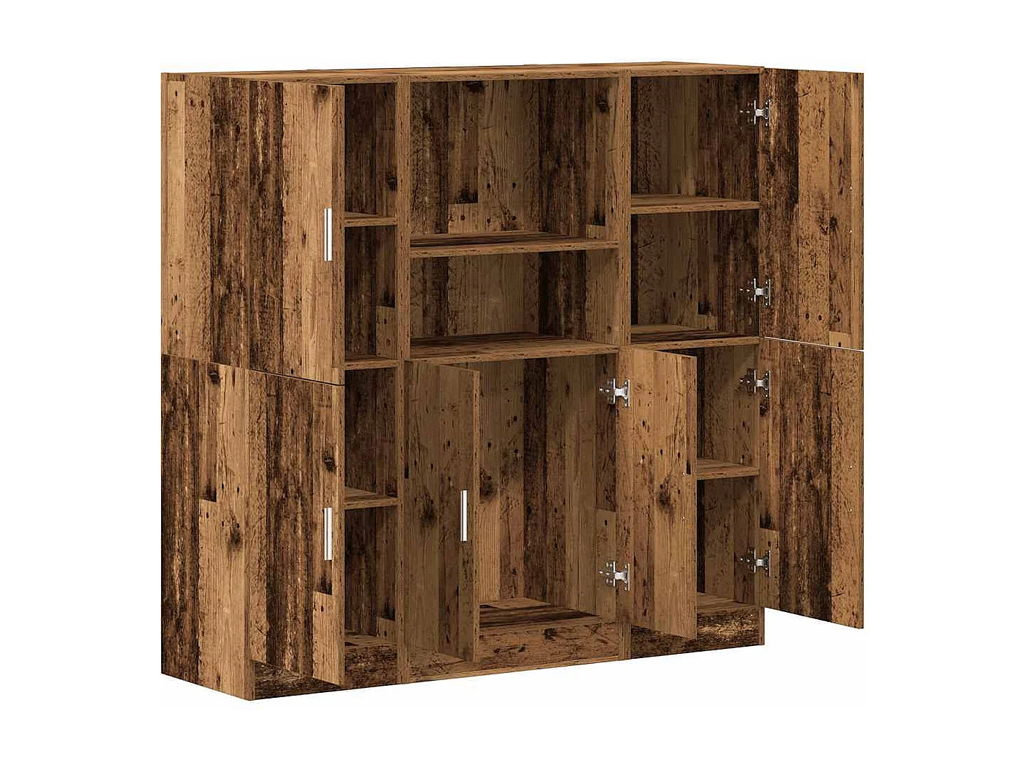 Ensemble d'armoires de cuisine 3 pcs vieux bois