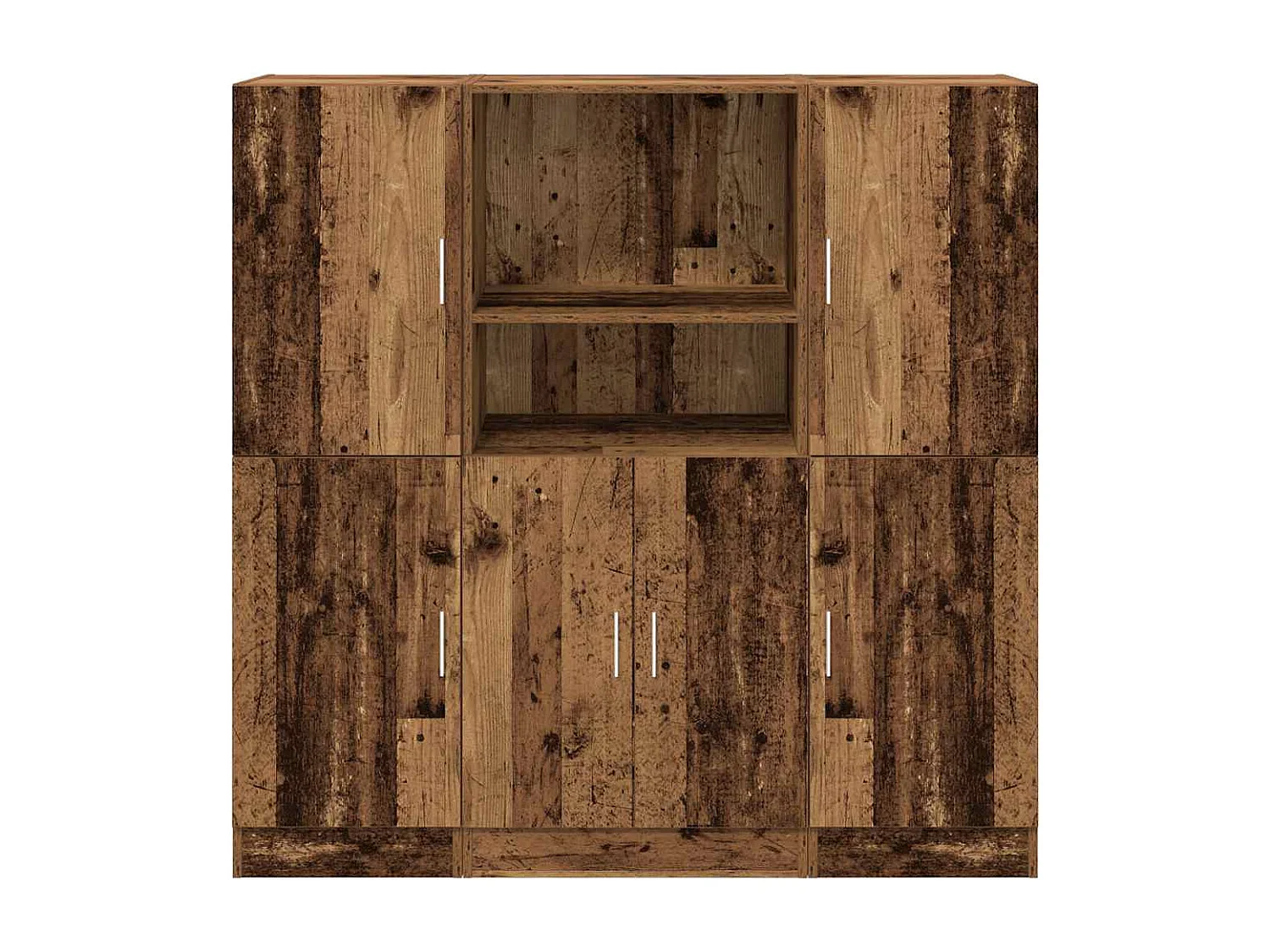 Ensemble d'armoires de cuisine 3 pcs vieux bois