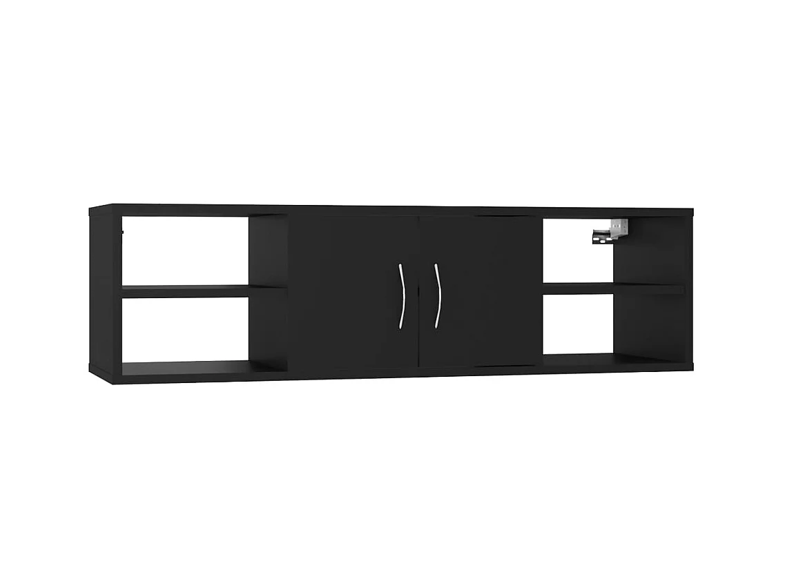 Mensola da parete nera 102x30x29 cm in legno ingegnerizzato