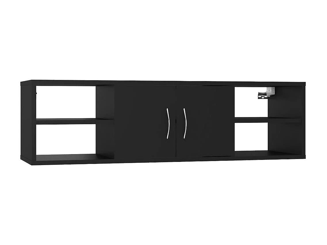 Étagère murale Noir 102x30x29 cm Bois d’ingénierie