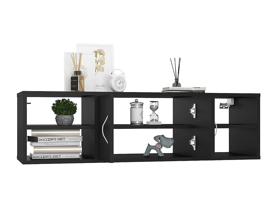 Étagère murale Noir 102x30x29 cm Bois d’ingénierie