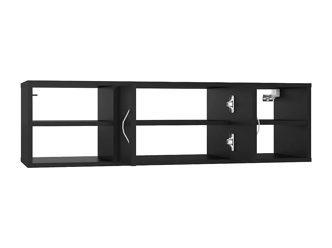 Étagère murale Noir 102x30x29 cm Bois d’ingénierie