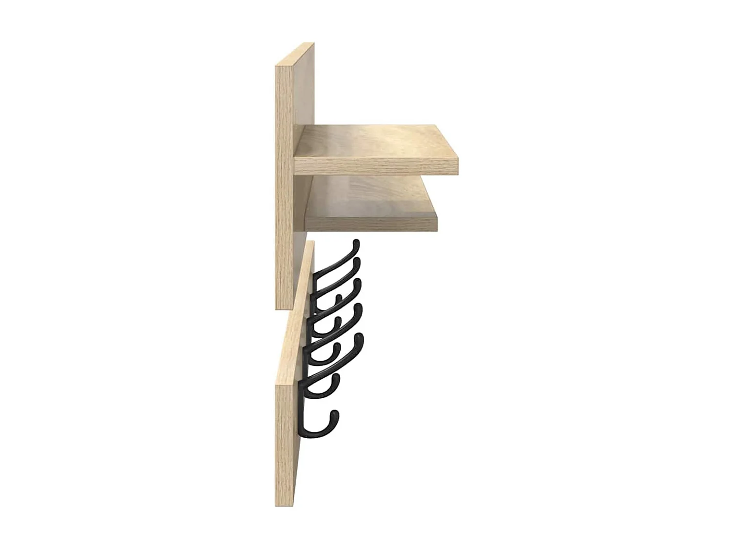 Porte-manteau mural avec étagère avec stockage Chêne sonoma 90 x 15 x 36 cm