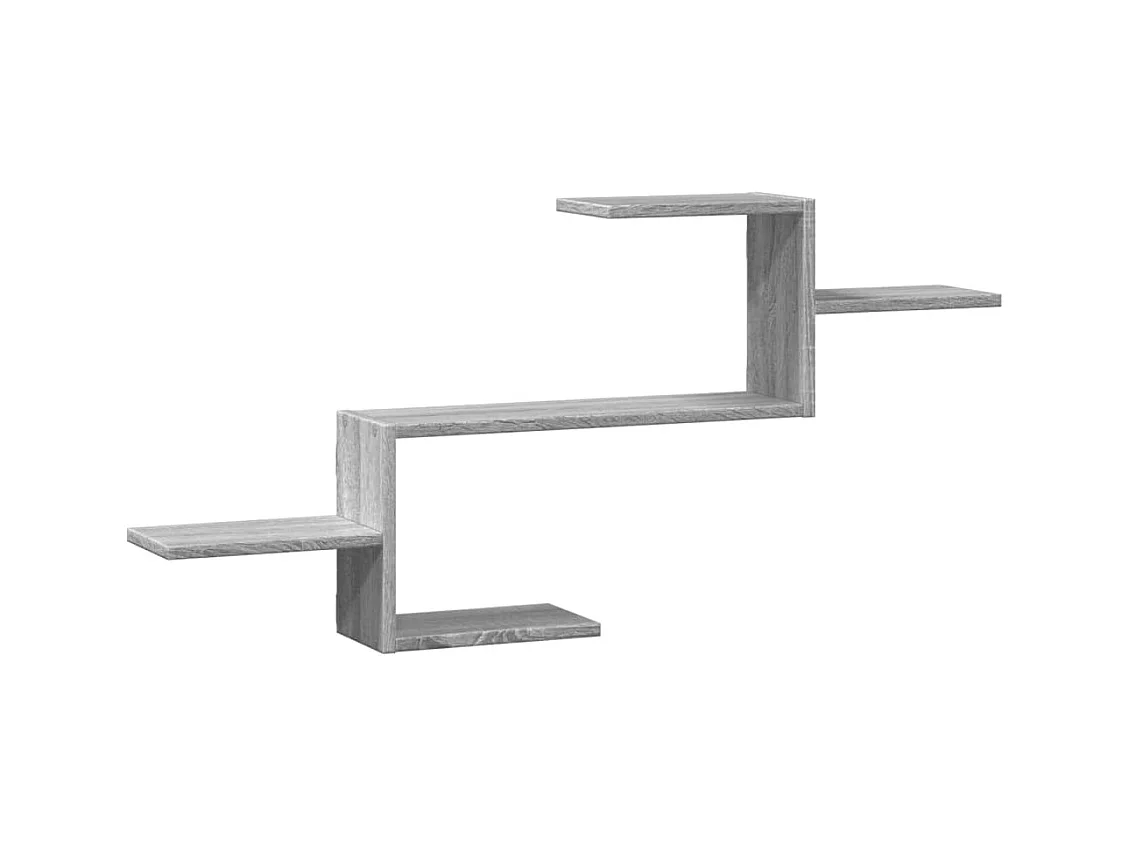 Sonoma wandplank grijs 104x15x49 cm bewerkt hout