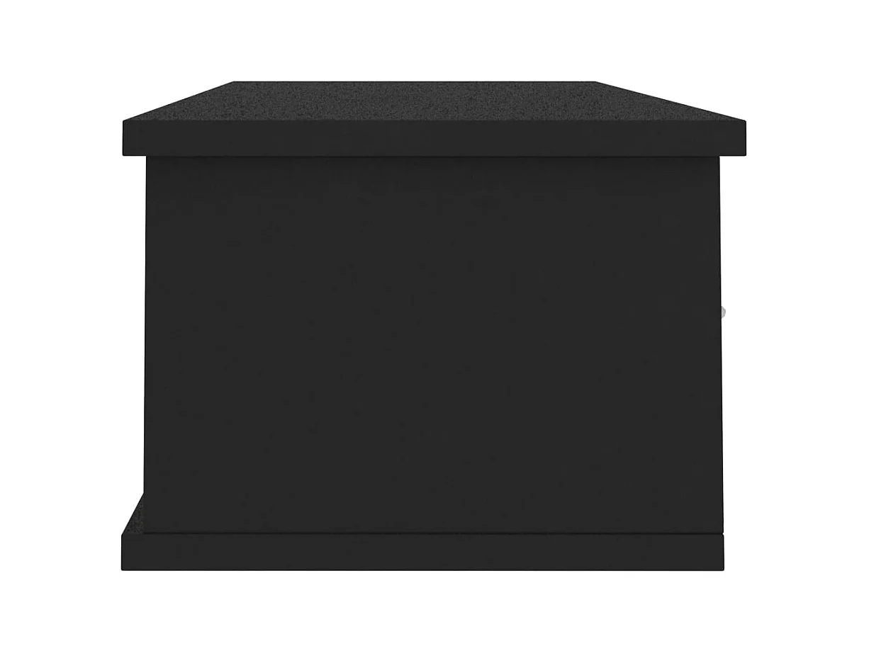 Étagère murale avec tiroirs Noir 88x26x18,5cm bois d'ingénierie