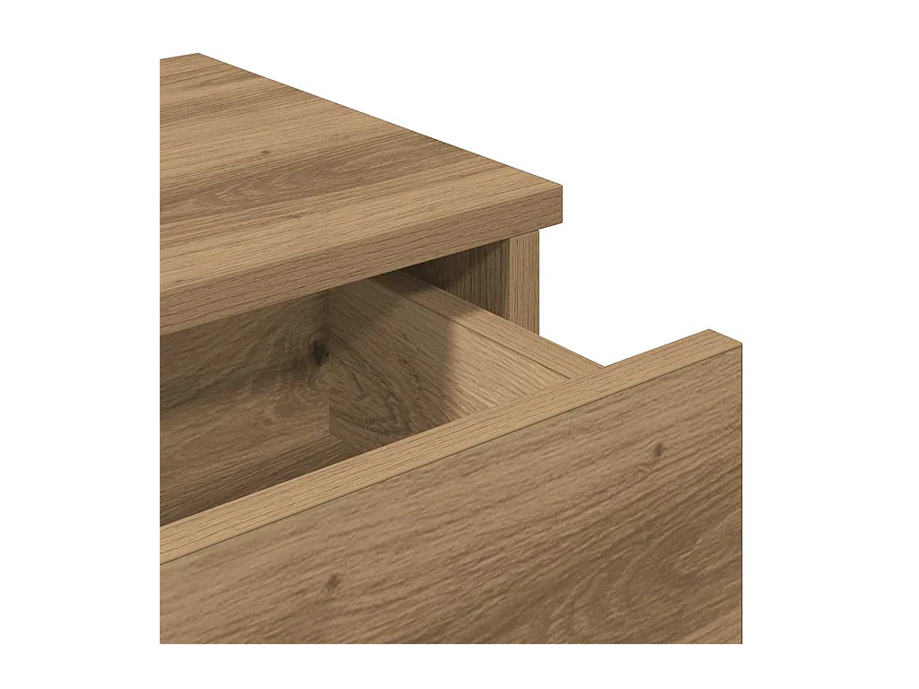 Étagère murale avec tiroirs chêne artisanal bois d'ingénierie