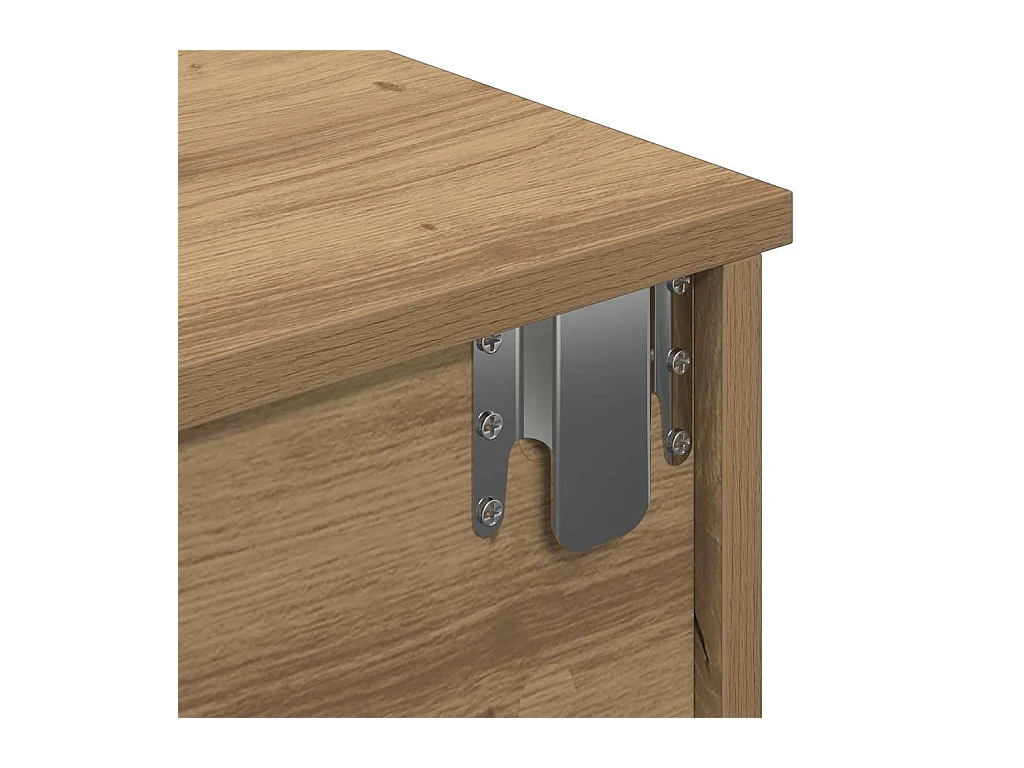 Étagère murale avec tiroirs chêne artisanal bois d'ingénierie