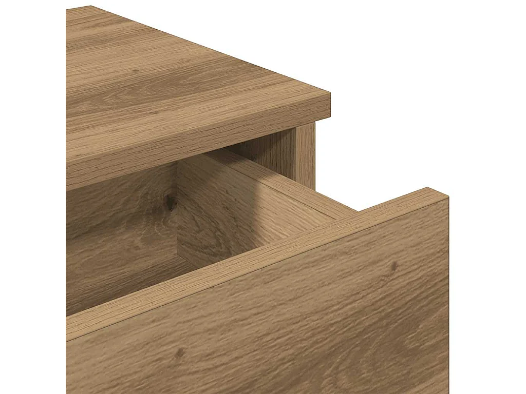 Étagère murale avec tiroirs chêne artisanal bois d'ingénierie