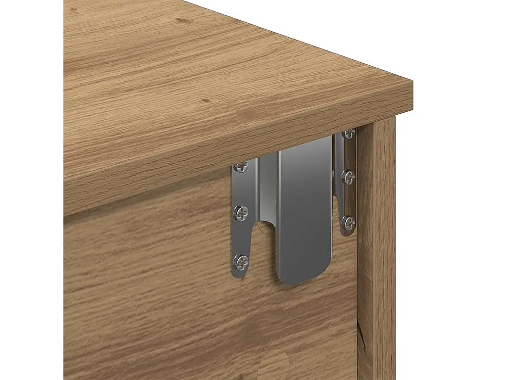 Étagère murale avec tiroirs chêne artisanal bois d'ingénierie