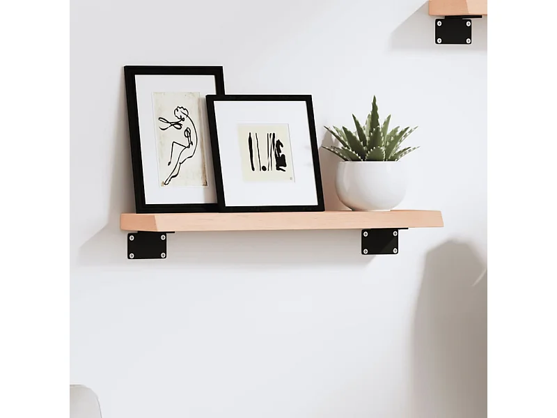 Wandplank 40x10x2 cm onbehandeld massief eikenhout