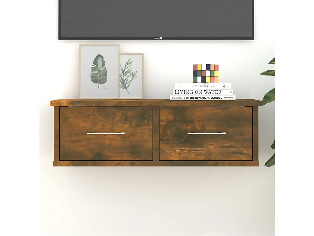 Wandkast Gerookt eiken 60x26x18,5 cm Technisch hout