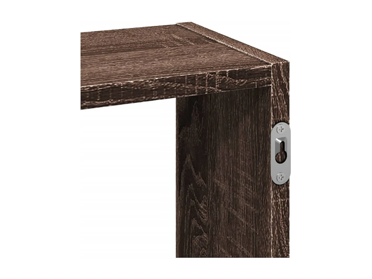 Mensola da parete in rovere marrone 159x18x66 cm in legno ingegnerizzato