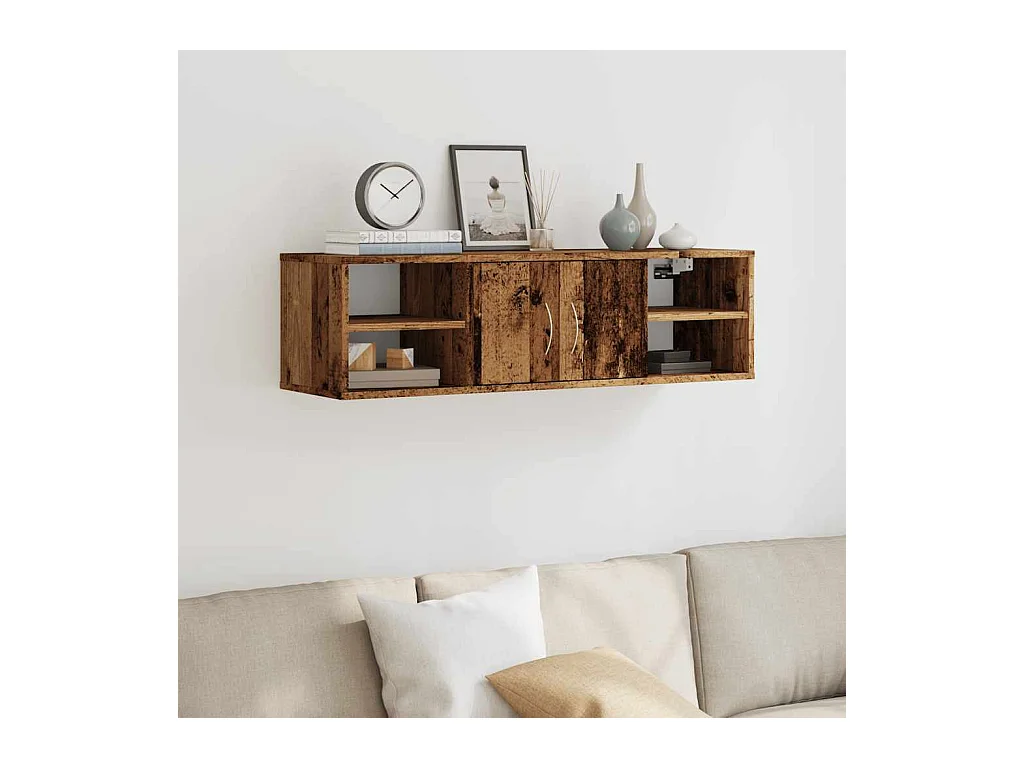 Armoire murale vieux bois 101x30x29 cm bois d'ingénierie