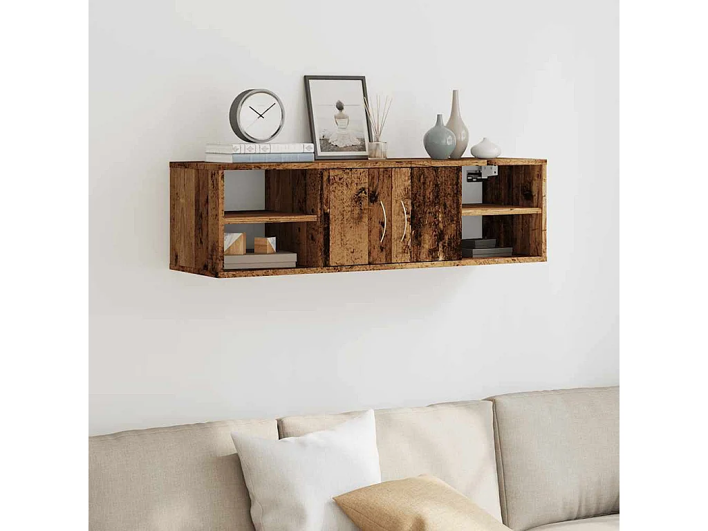 Armoire murale vieux bois 101x30x29 cm bois d'ingénierie