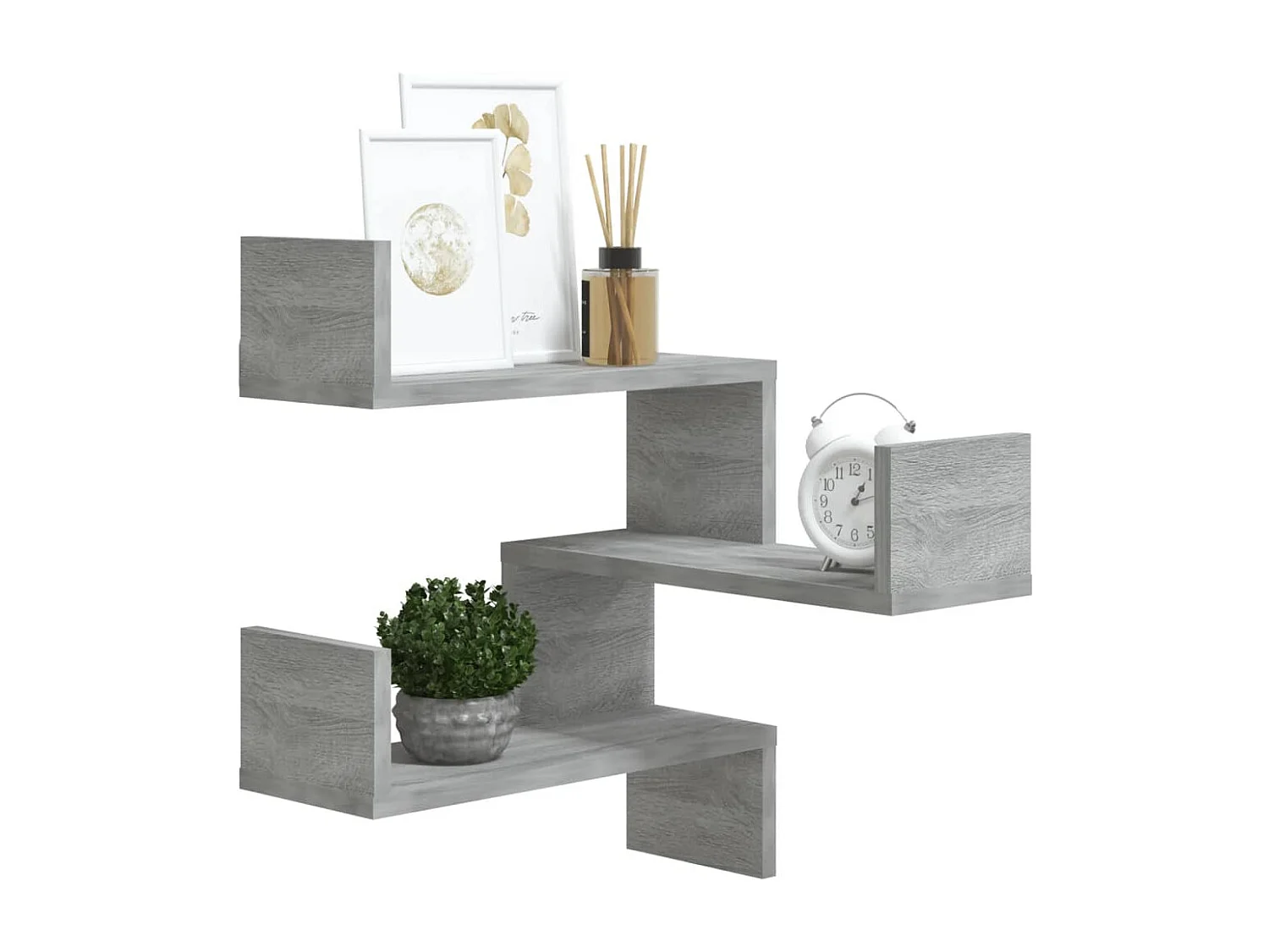 Étagère d'angle murale Sonoma gris 40x40x50cm Bois d'ingénierie