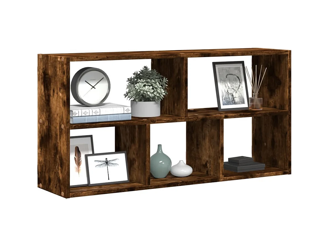 Gerookte eikenhouten wandplank 100x25x50 cm bewerkt hout