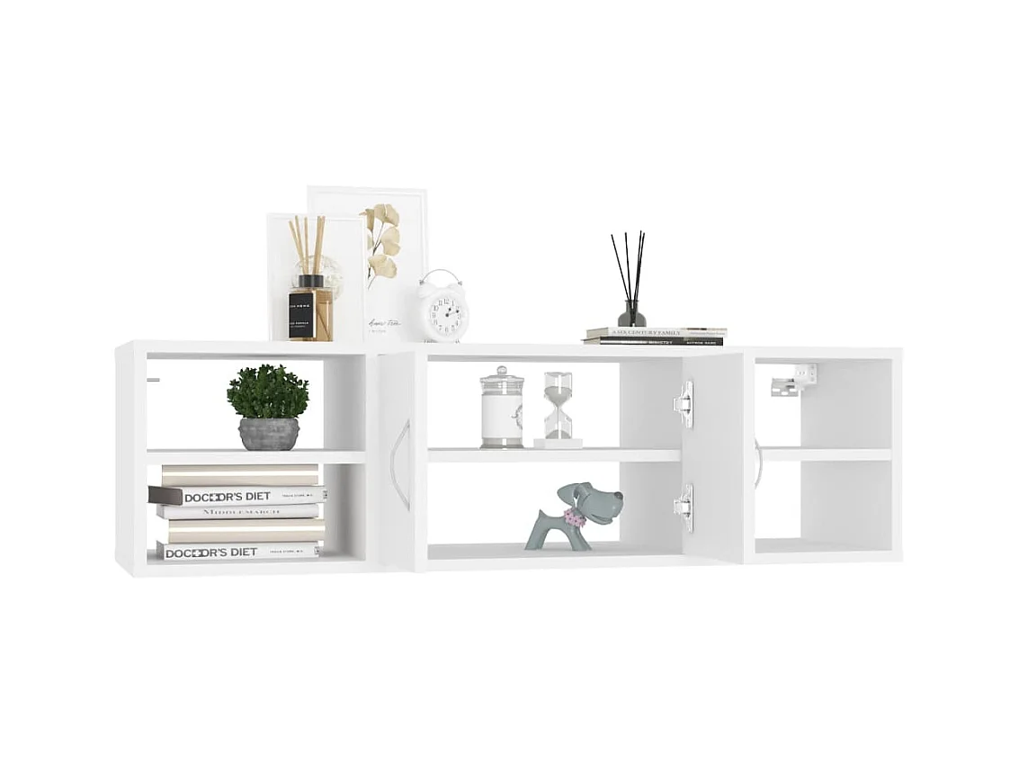 Mensola da parete bianca 102x30x29 cm in legno ingegnerizzato