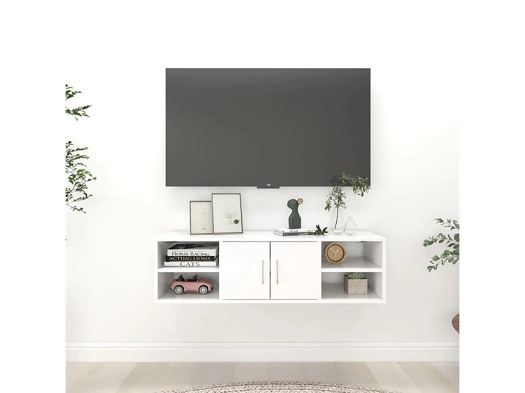 Étagère murale Blanc 102x30x29 cm Bois d’ingénierie