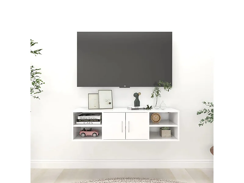 Étagère murale Blanc 102x30x29 cm Bois d’ingénierie