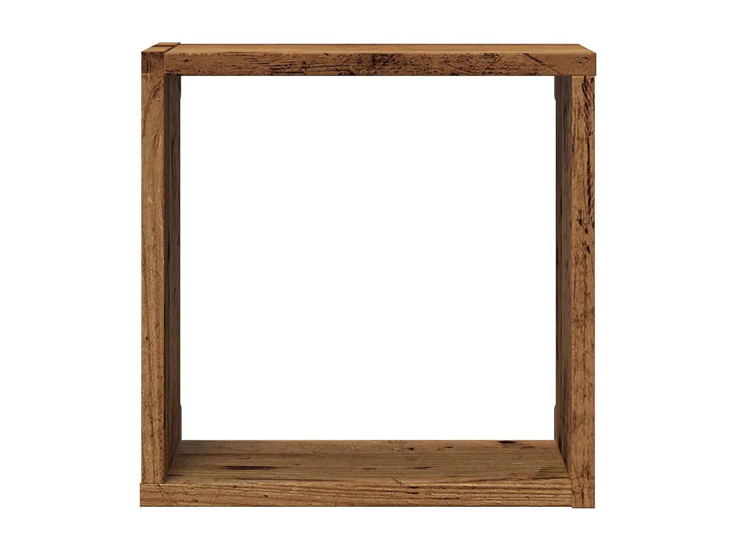 Estantes de pared cubo 2 piezas madera vieja 30x15x30 cm