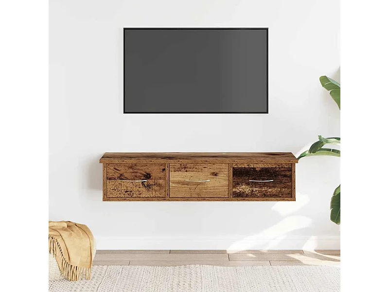 Armoire murale vieux bois 88x26x18,5 cm bois d'ingénierie