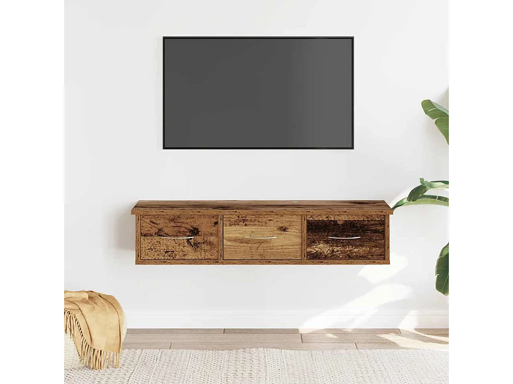 Armario de pared madera vieja 88x26x18,5 cm madera de ingeniería