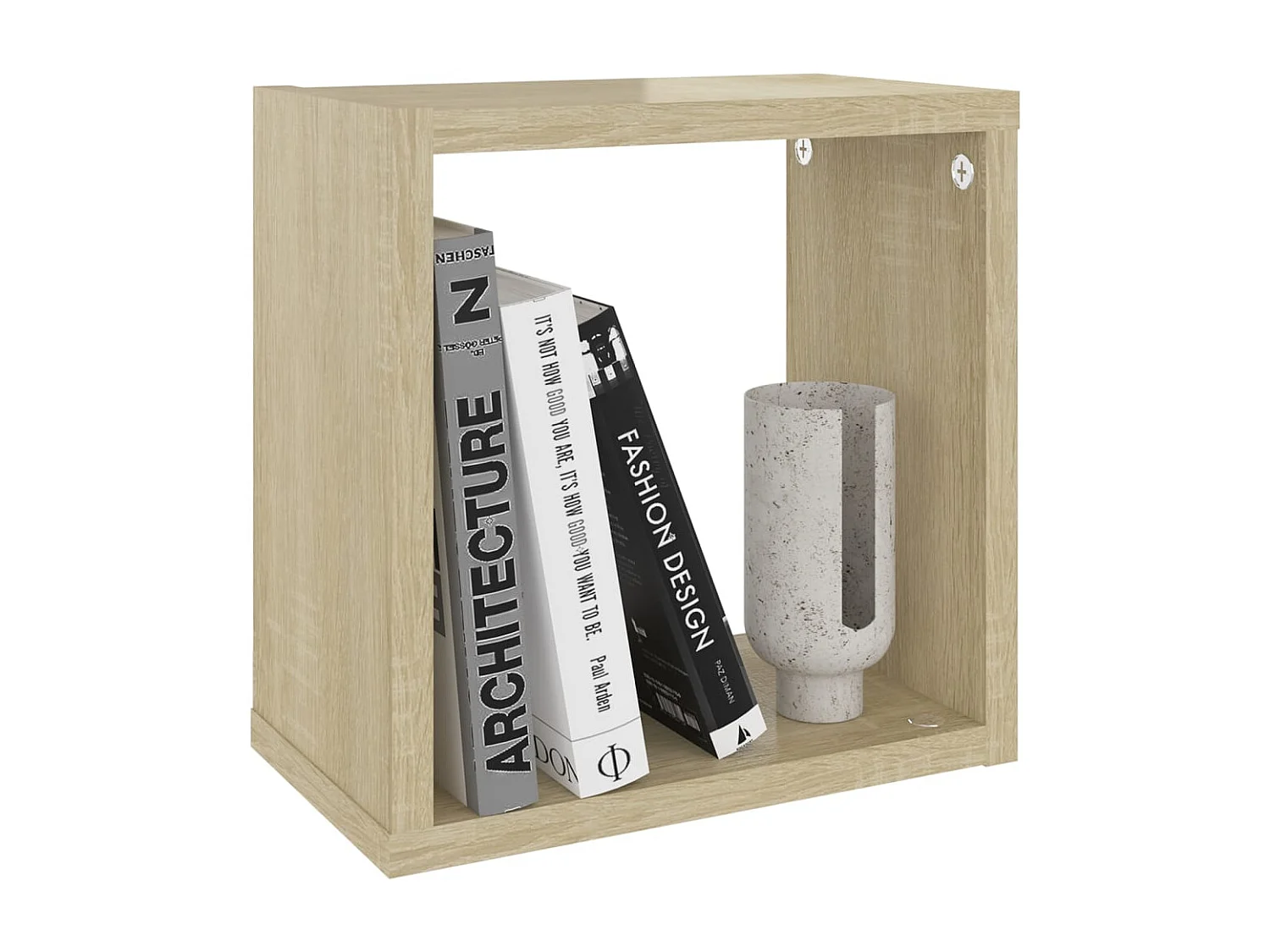 Étagères cube murales 2 pcs Chêne sonoma 26x15x26 cm