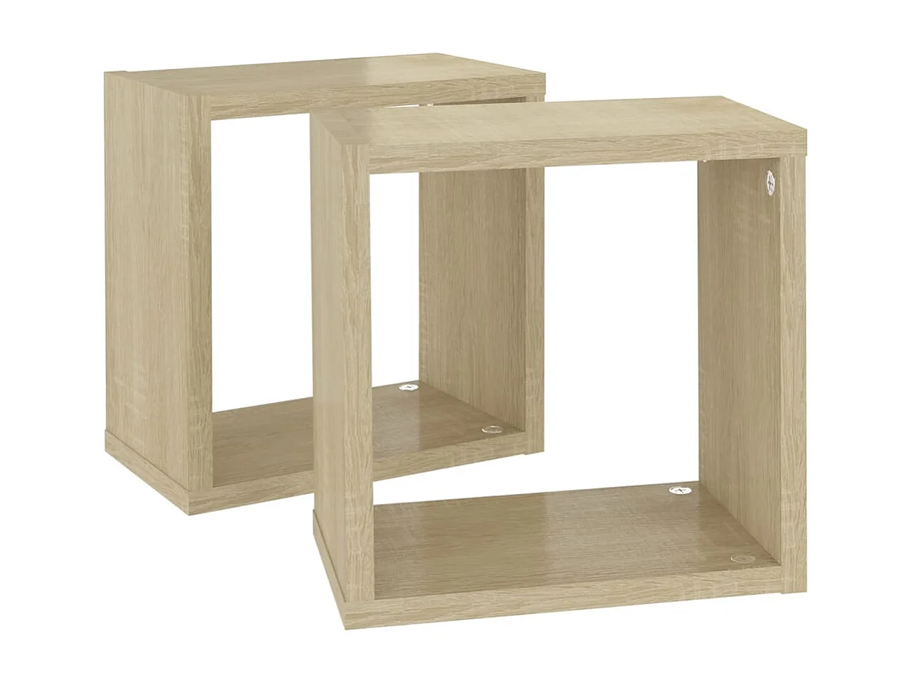 Mensole a cubo da parete 2 pz. Rovere Sonoma 26x15x26 cm