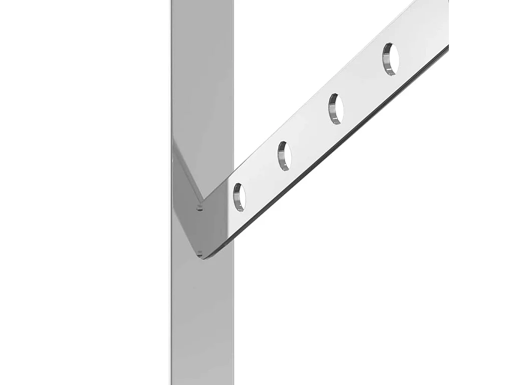 Supports d'étagères 4 pcs 40x2,5x25 cm argenté acier inoxydable