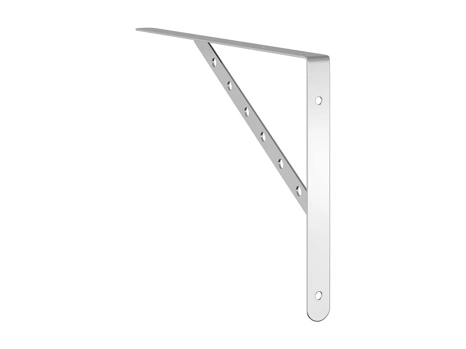 Supports d'étagères 4 pcs 40x2,5x25 cm argenté acier inoxydable