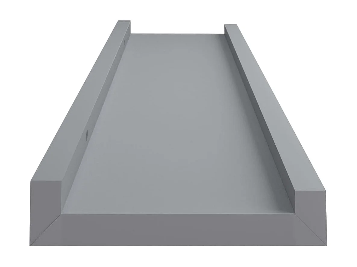 Étagères à rebord pour cadre photo 2 pcs Gris 60x9x3 cm MDF