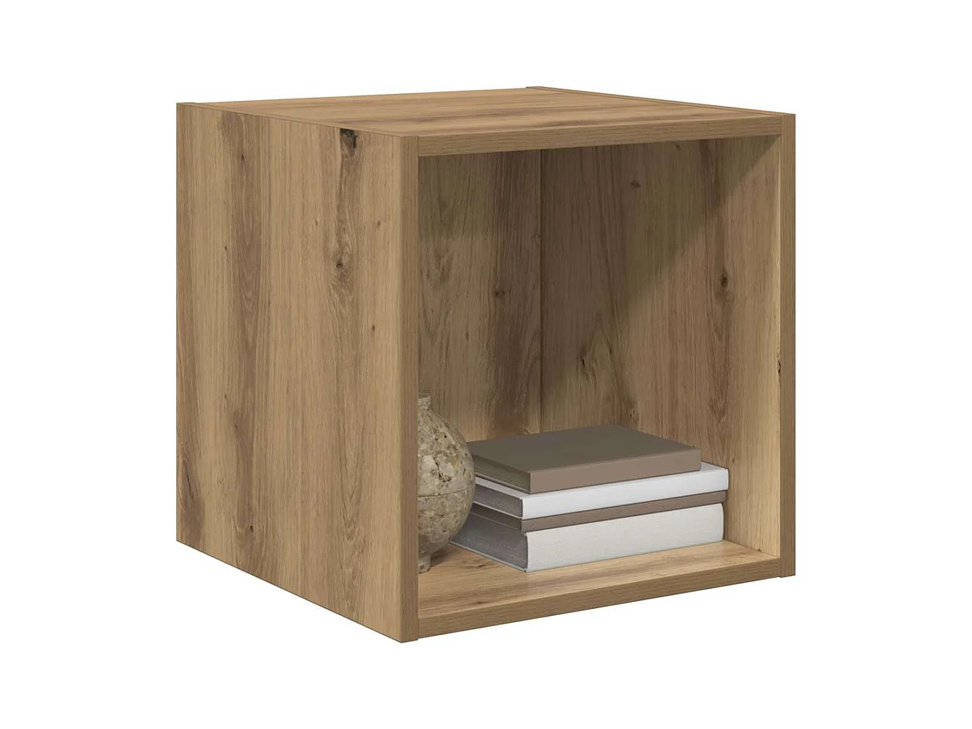 Meuble mural chêne artisanal 37 x 37 x 37 cm Bois d'ingénierie