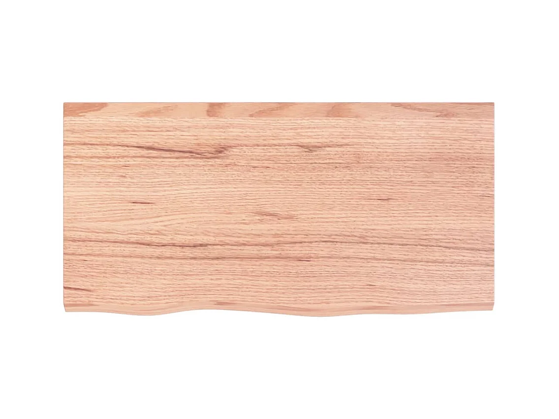 Étagère murale marron clair bois chêne massif traité