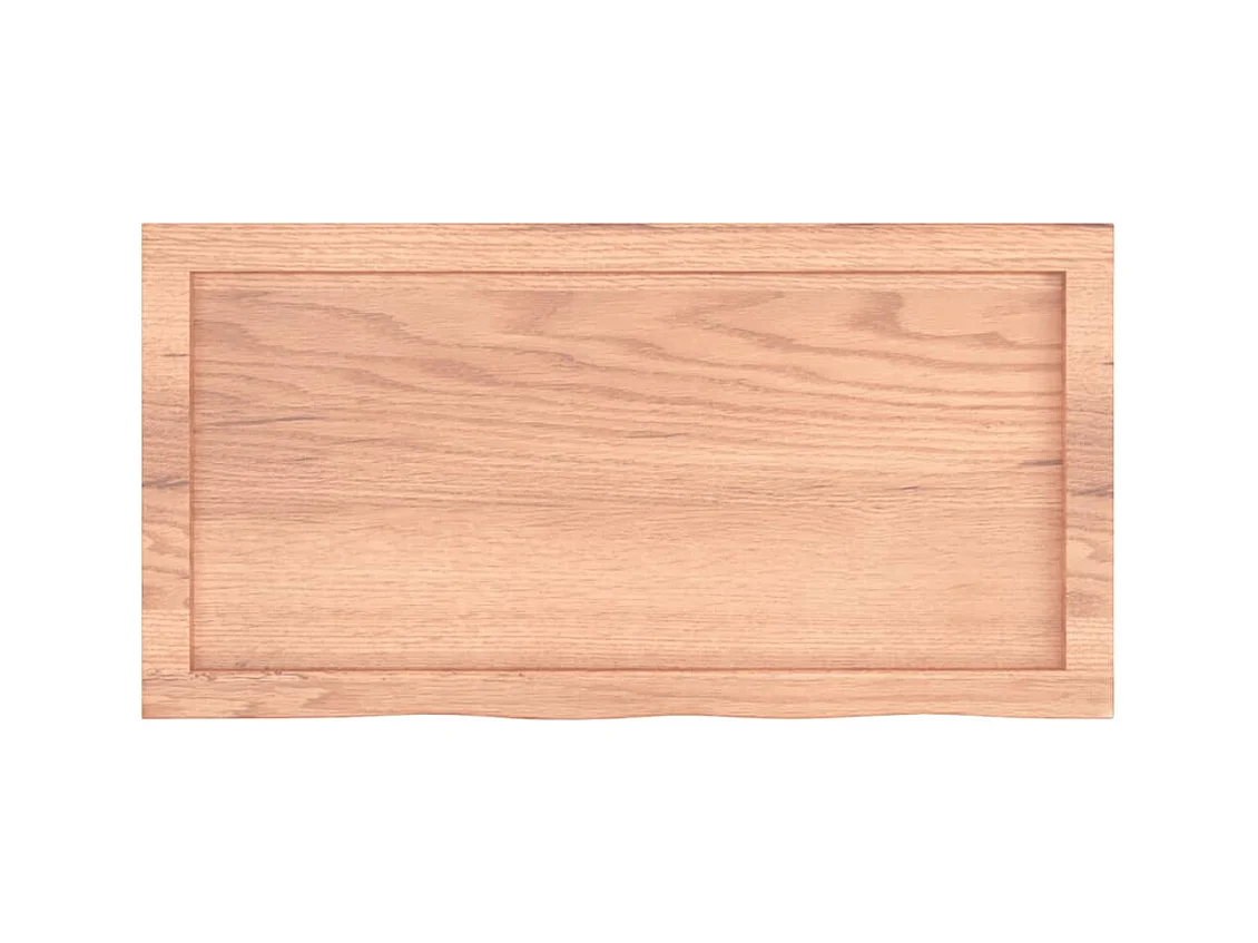 Étagère murale marron clair bois chêne massif traité