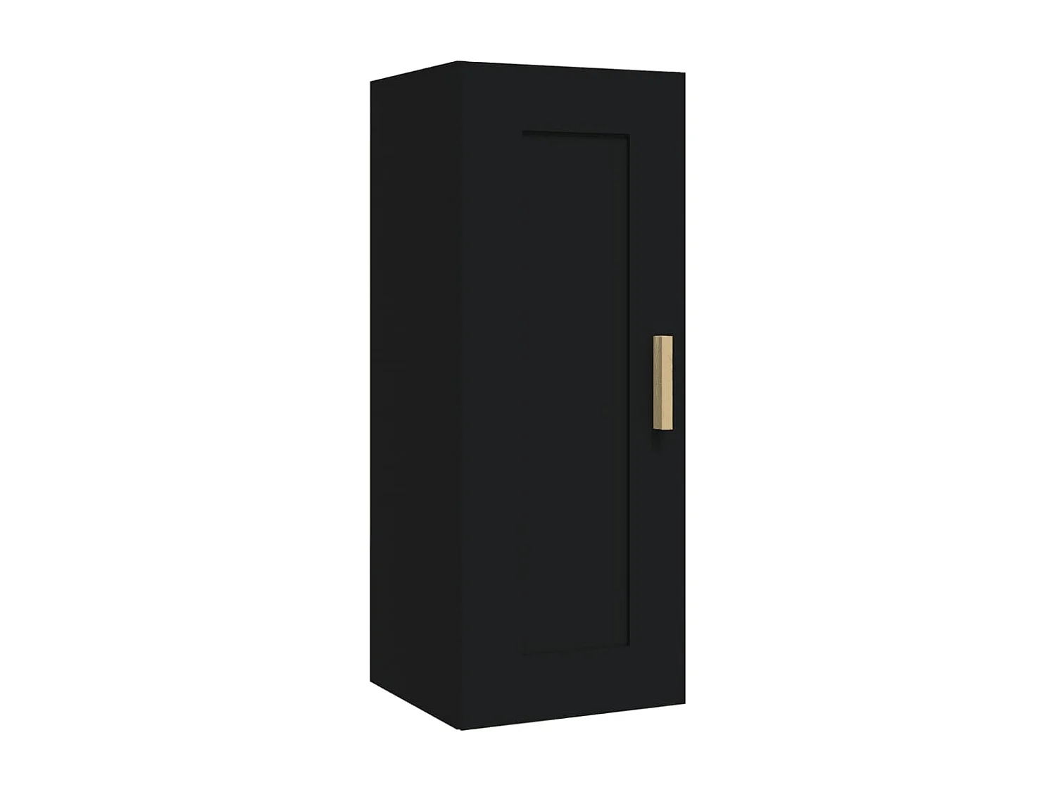 Mobiletto da parete nero 35x34x90 cm in legno composito