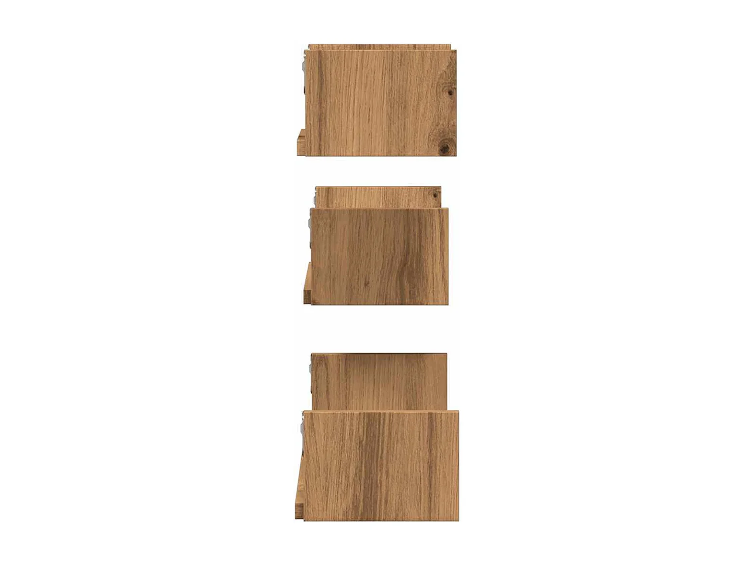 Étagères murales 3 pcs chêne artisanal bois d'ingénierie