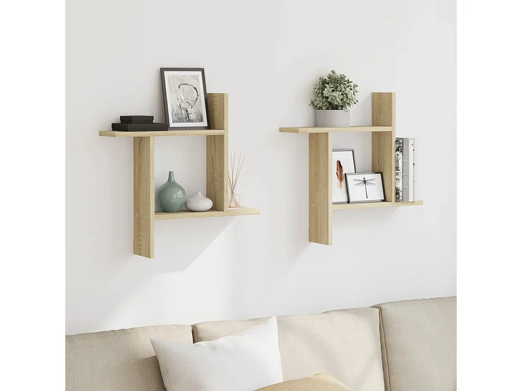 stuks wandplanken Sonoma eiken 50x12x50cm bewerkt hout