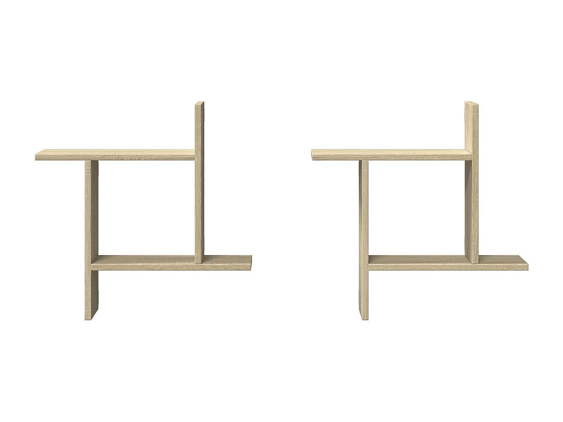 estantes de pared de roble sonoma de 50 x 12 x 50 cm de madera de ingeniería