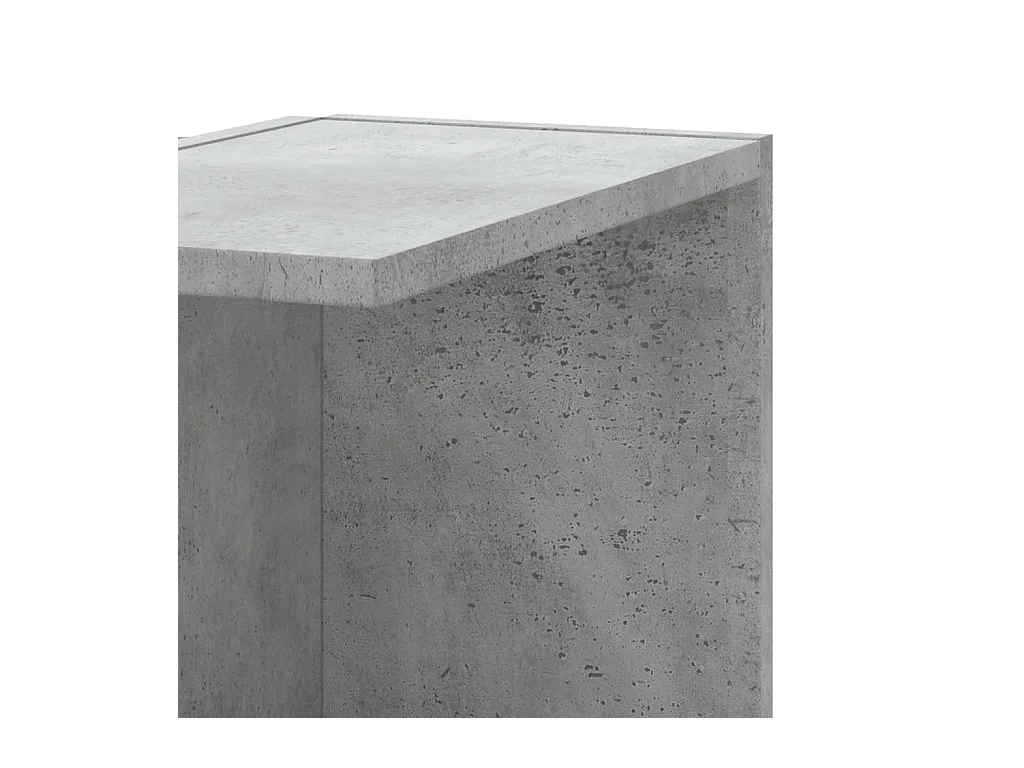 Betonnen grijze wandhoekplank van bewerkt hout