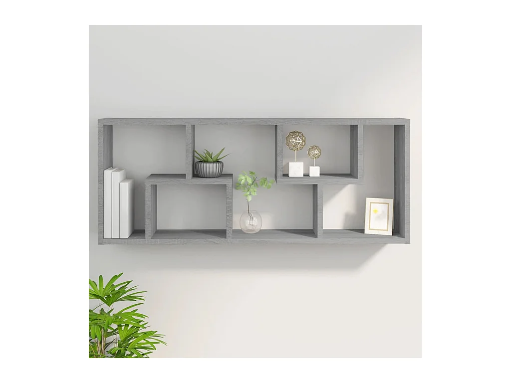 Sonoma wandplank grijs 36x16x90 cm Technisch hout