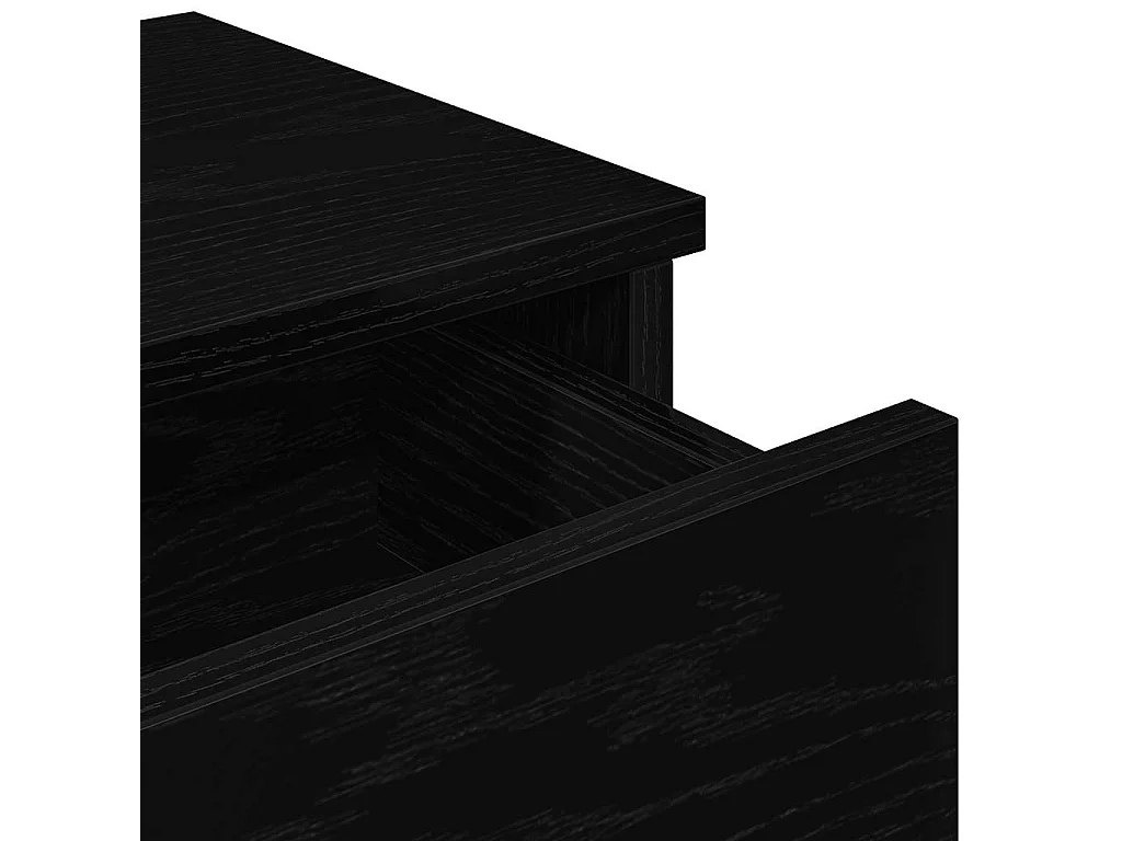 Wandregal mit Schubladen schwarz 60x25x15 cm Holzwerkstoff