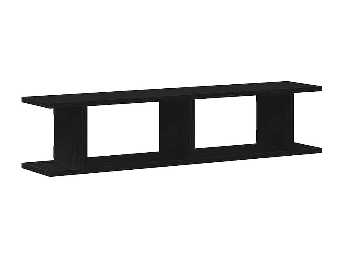Étagères murales 2 pcs chêne noir 90x18x20 cm bois d'ingénierie