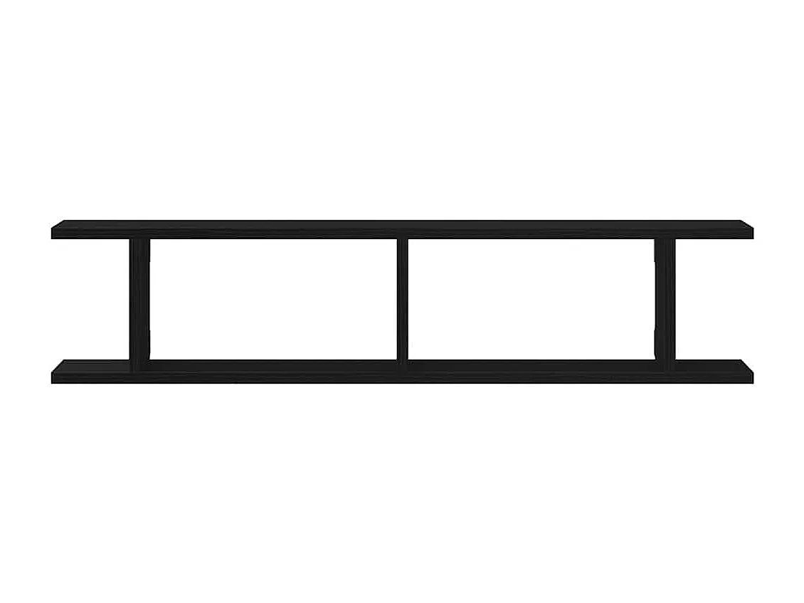 Étagères murales 2 pcs chêne noir 90x18x20 cm bois d'ingénierie